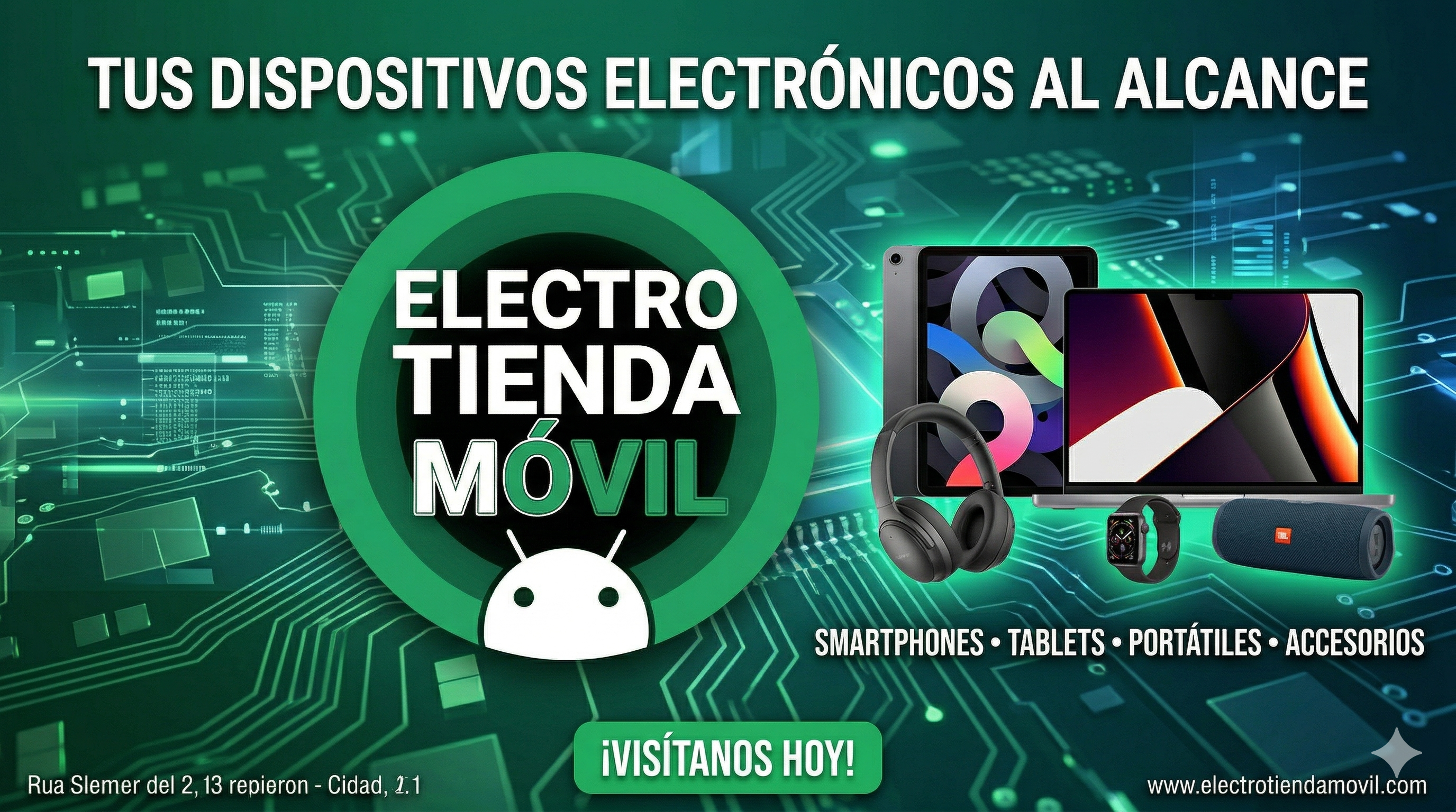 Banner principal de Electro Tienda Móvil